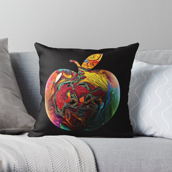 Multicolored apple Throw Pillow