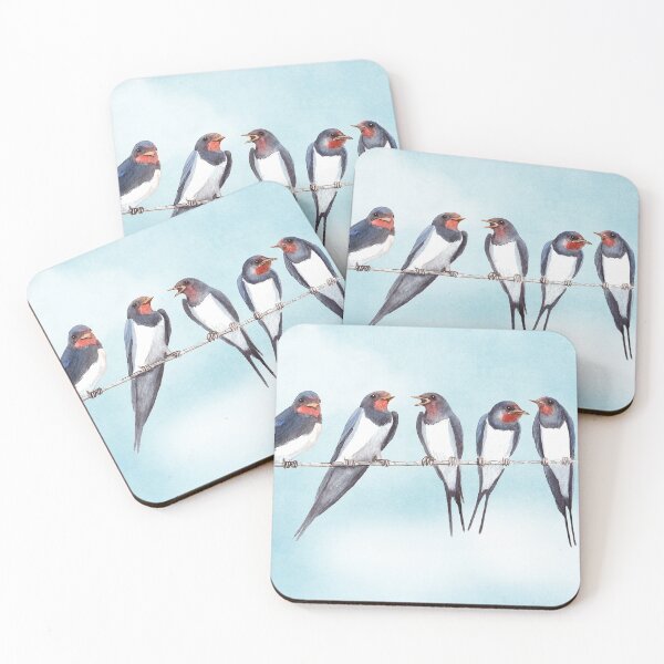 Item preview, Five Swallows designed and sold by ArtLanaStudio.