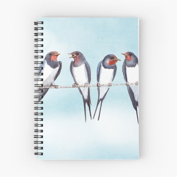 Item preview, Five Swallows designed and sold by ArtLanaStudio.