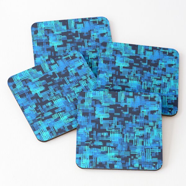 Item preview, Random Crosshatch Pattern in Shades of Blue designed and sold by Lyle Hatch.