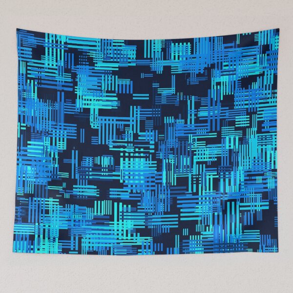 Item preview, Random Crosshatch Pattern in Shades of Blue designed and sold by Lyle Hatch.