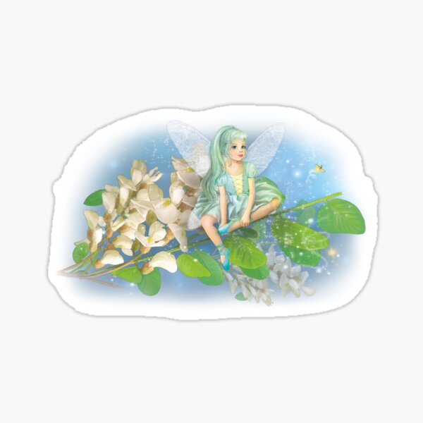Fairy on flower Sticker