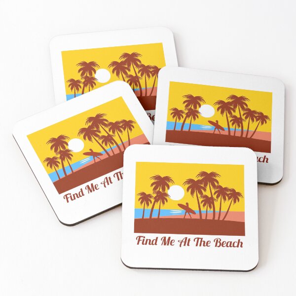 Item preview, Find Me At The Beach, Girl Surfing, Wave, Ocean, Palm Tree designed and sold by DataAndBeyond.
