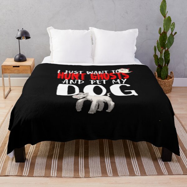 Item preview,  I Just Want To Hunt Ghosts  And Pet My Dog-Funny Halloween Saying Gift To White Mittelschnauzer Dog Owner,Mom Halloween Present designed and sold by Rassitni.