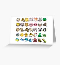 Animal Emoji Collage Greeting Card