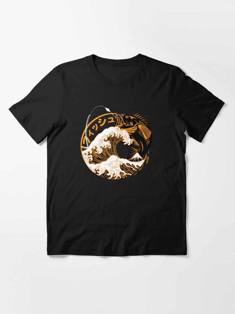 Fishing | Fish | Angling | Black and Gold | Essential T-Shirt