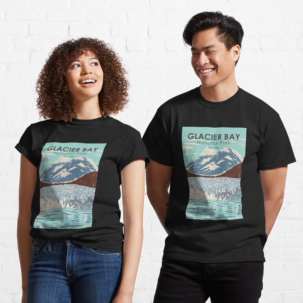 Glacier Bay National Park T-Shirt - Vintage Stretched Sunrise – National  Parks Partnership