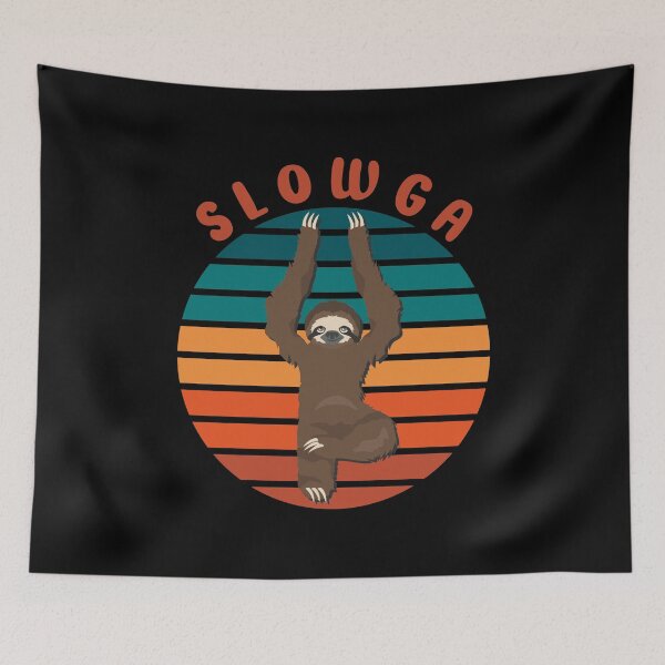 Aperçu de l'œuvre Slowga Sloth Yoga Décélération Mindfulness créée et vendue par OmmeDesigns.