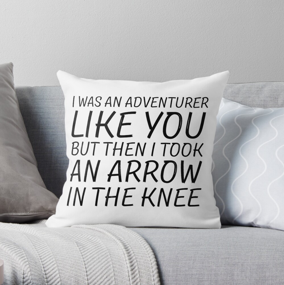 Star Wars Elder Scrolls Skyrim Funny Jedi Arrow Knee Pillow Case Cover