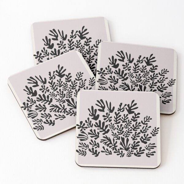Item preview, Henri Matisse Flower, Papier Decoupes Art Black, Rose back Matisse Cutout's, Matisse inspired sheaf designed and sold by re-make-.