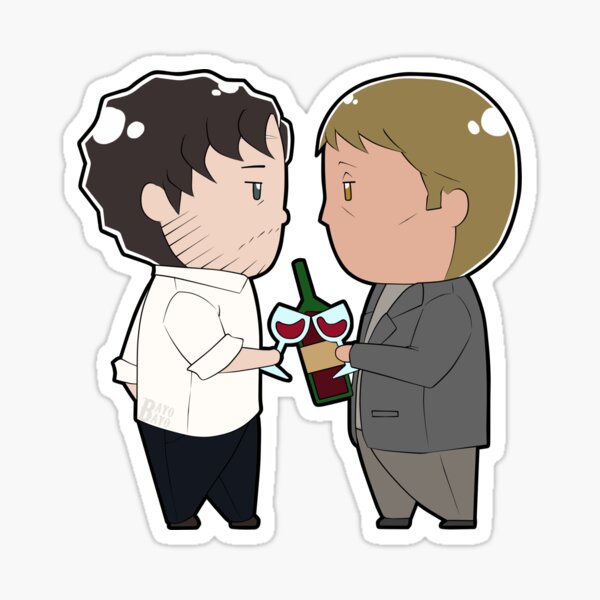 Tiny Hannigram Calm Before the Wrath Sticker