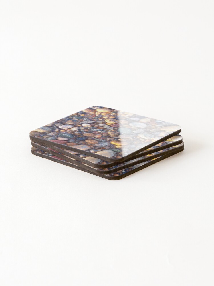 Thumbnail 4 of 5, Coasters (Set of 4), Colorful River Rocks designed and sold by FlyingFennec.