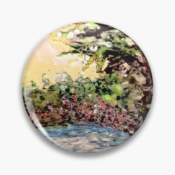 Artikelvorschau, Teichbäume und Blumen im Sonnenlicht entworfen und verkauft von EloiseArt.