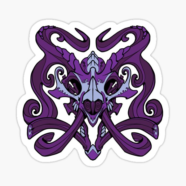 Monster Damask (purple) Sticker