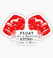 Muhammad Ali - Float Like a Butterfly Sting Like a Bee Sticker