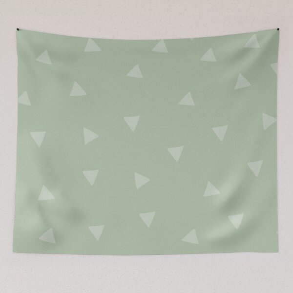Item preview, Sage green random triangles pattern  designed and sold by TheWalnut.