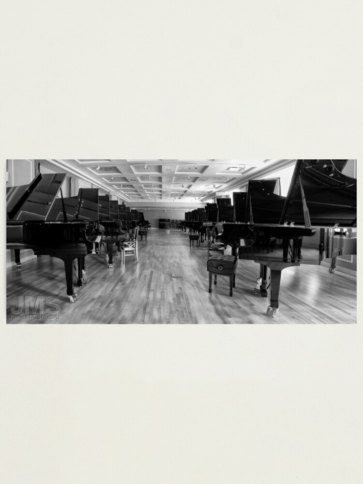 Alternate view of Long Row of Pianos Photographic Print
