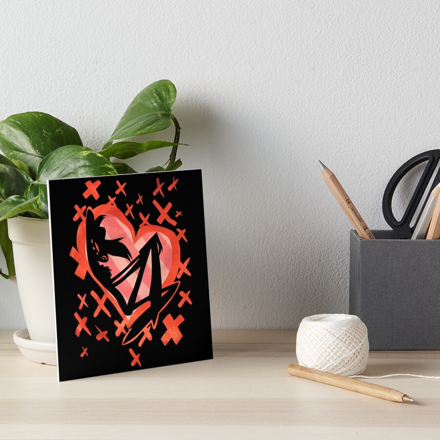 Angel Dust Valentines Day Hazbin Hotel Art Board Print For Sale By Anime Express Redbubble