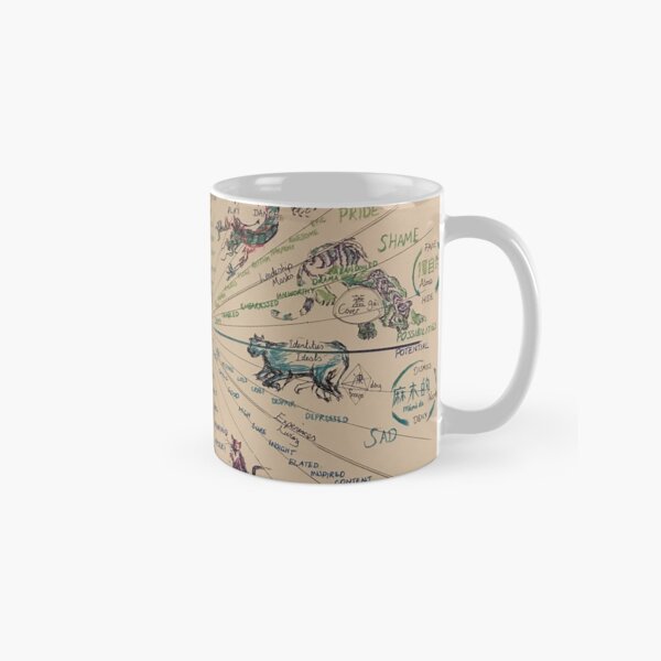 Emotion Navigation Map Using Chinese Mythology Creatures Classic Mug