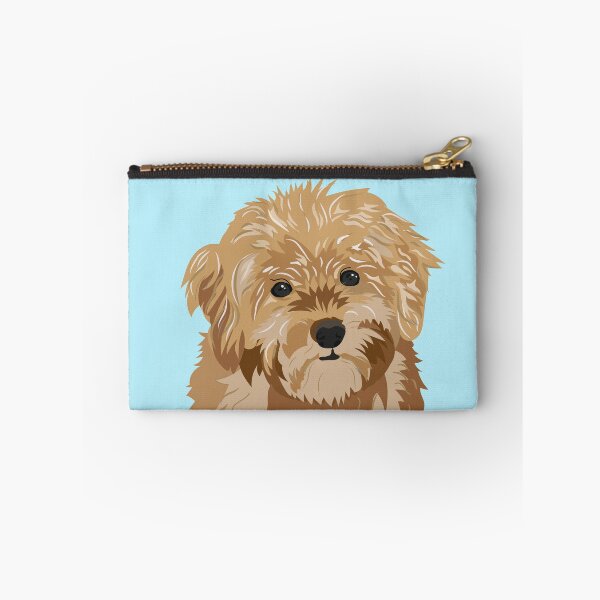 Item preview, Brown Havanese puppy with blue background designed and sold by Adluska.