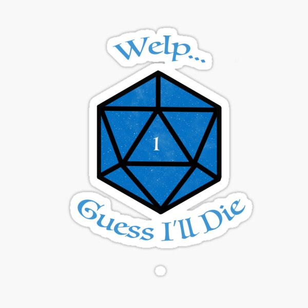 "Crit Fail" Sticker for Sale by Lyrawolf16 Redbubble