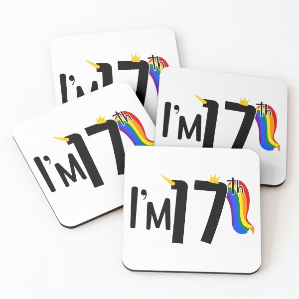 Item preview, I'm 17th, Seventeenth Unicorn,17 Years old Birthday designed and sold by ARTsPlural.
