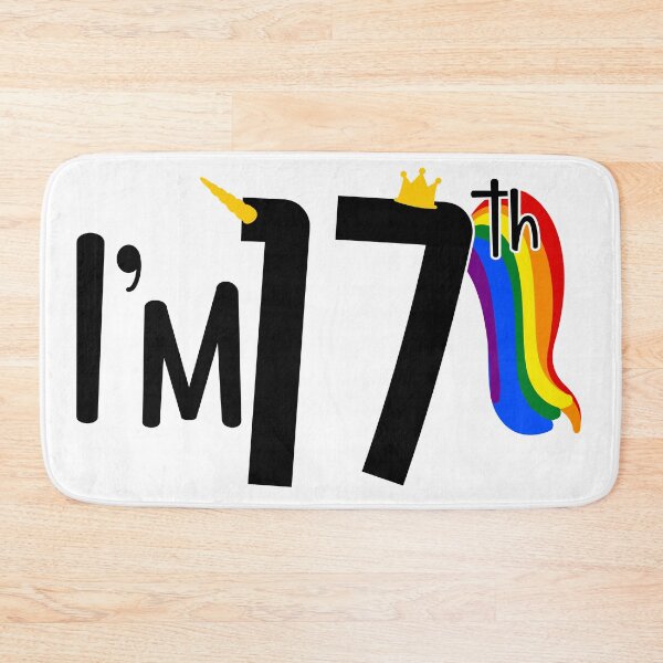 Item preview, I'm 17th, Seventeenth Unicorn,17 Years old Birthday designed and sold by ARTsPlural.