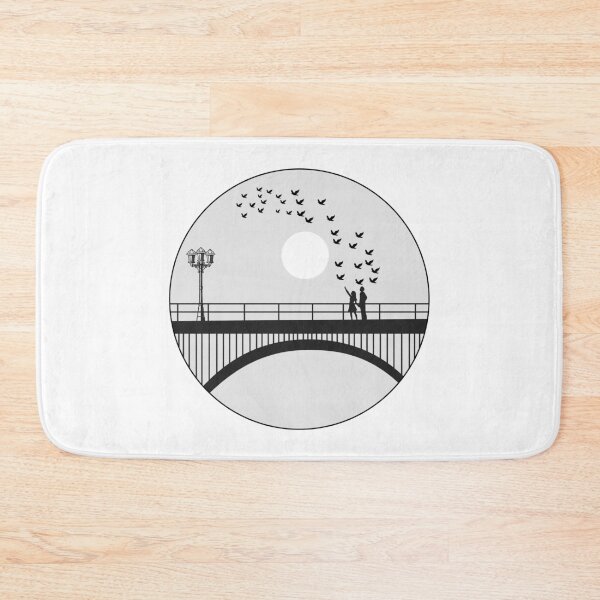 Item preview, Young couple on footbridge watching the full moon, designed and sold by Rima Amin.