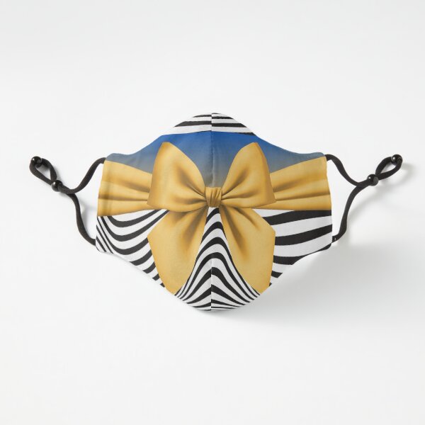 Gold Bow and Zebra Stripes Fitted 3-Layer
