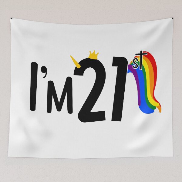 Item preview, Birthday 21st, Twenty-First Unicorn, 21 Years old Birthday designed and sold by ARTsPlural.