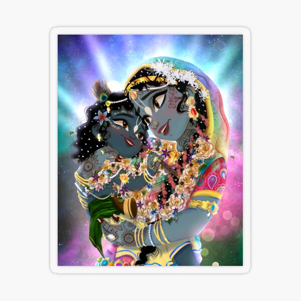 Spiritual Stickers - Radha, Krishna, Prabhupada, Maha Mantra - 20 pack