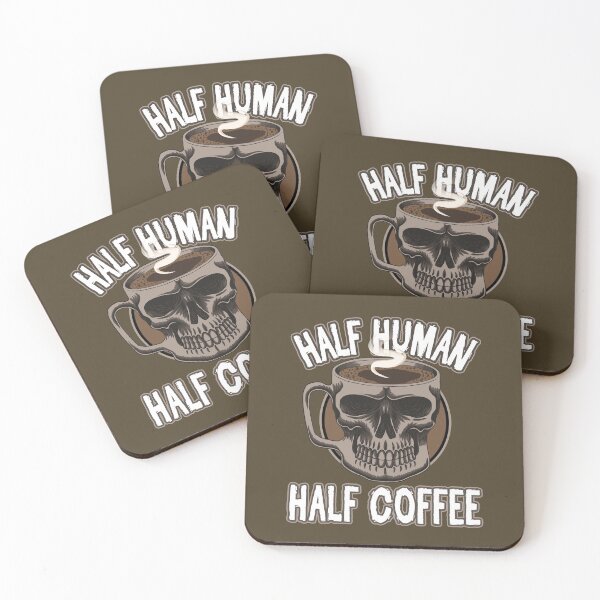 Item preview, Half Human Half Coffee Steaming Skull Mug designed and sold by LeGND.