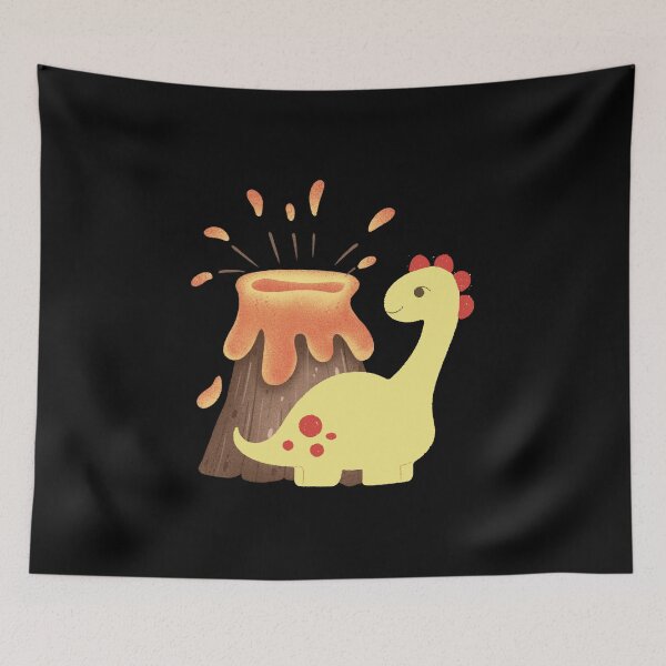 Item preview, Dinosaur and volcano designed and sold by PeaceyArt.