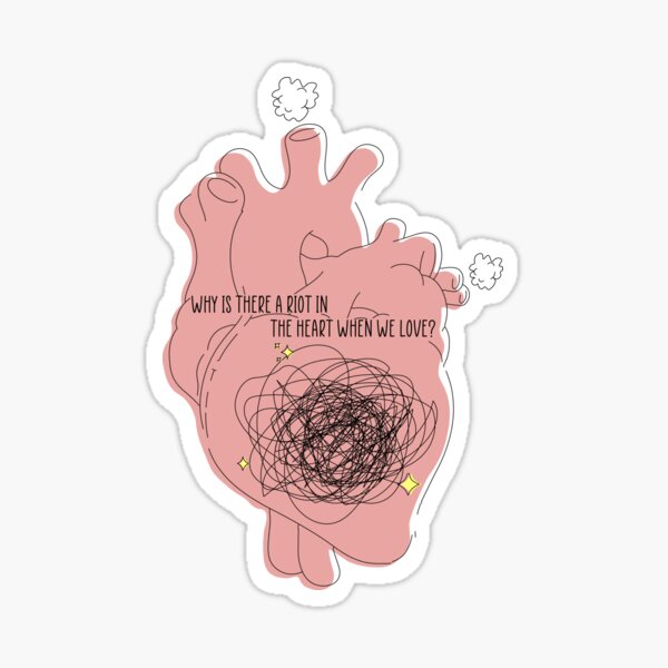 Vista previa del artículo con la obra «¿Por qué hay un alboroto en el corazón cuando amamos?», diseñado y vendido por Pinu92.