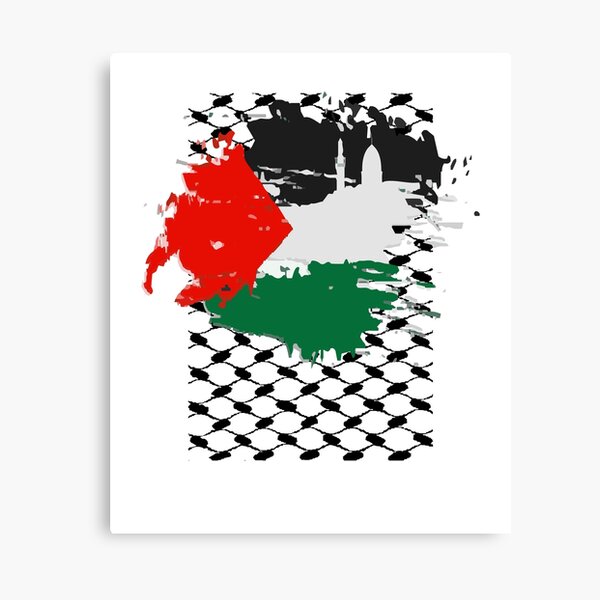 Colored Palestinian Keffiyeh - كوفية فلسطينية  Canvas Print for