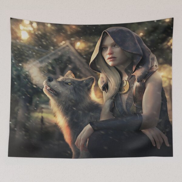 Item preview, female warrior  wolf designed and sold by THB designs.