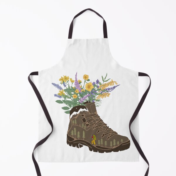 Item preview, Wildflowers in Hiking Boot with Snowcapped Mountains designed and sold by scooterbaby.