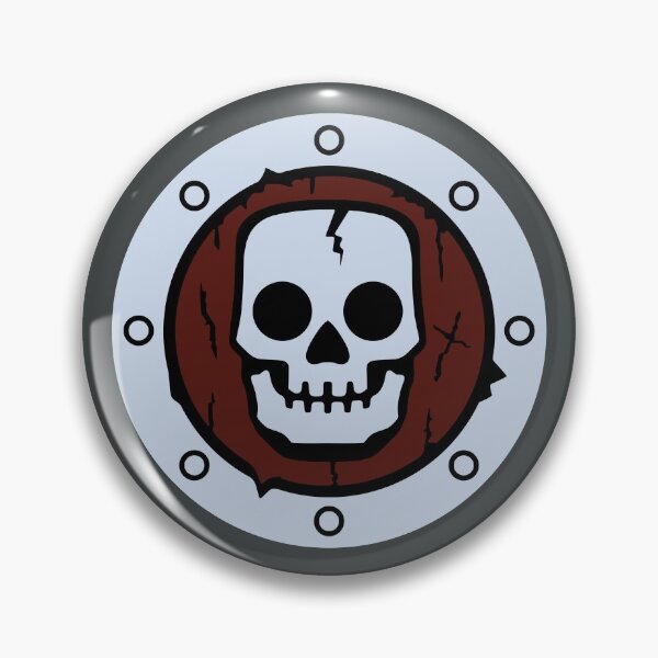 Item preview, Castle Skeleton Shield Emblem- Round designed and sold by Highonbricks.
