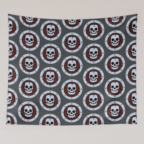 Item preview, Castle Skeleton Shield Emblem- Round designed and sold by Highonbricks.