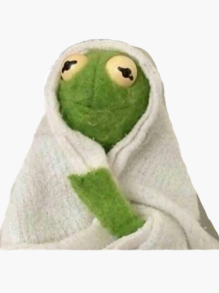 "Sad Kermit Mood print" Sticker by shravanii | Redbubble