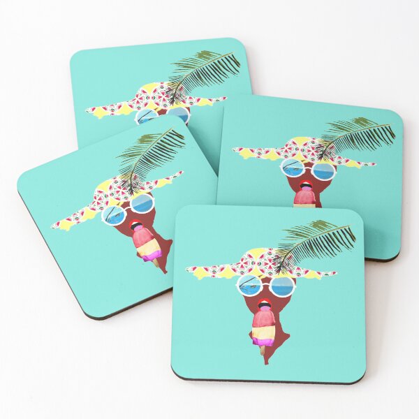Artikelvorschau, Illustrationsplakat französische riviera skiair eisfrau strohhut palme palm entworfen und verkauft von skiair.