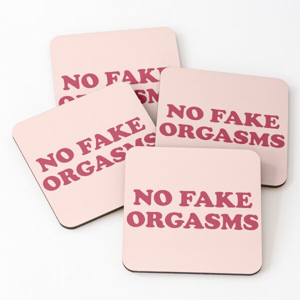 Item preview, No Fake Orgasms in Red / Rose designed and sold by Africanism.