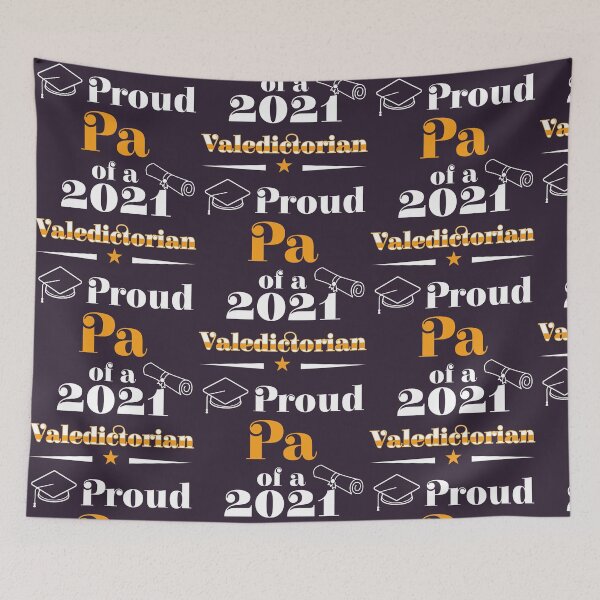 Item preview, Valedictorian Class 2021 Proud Pa Family Graduation print designed and sold by doodabobs.