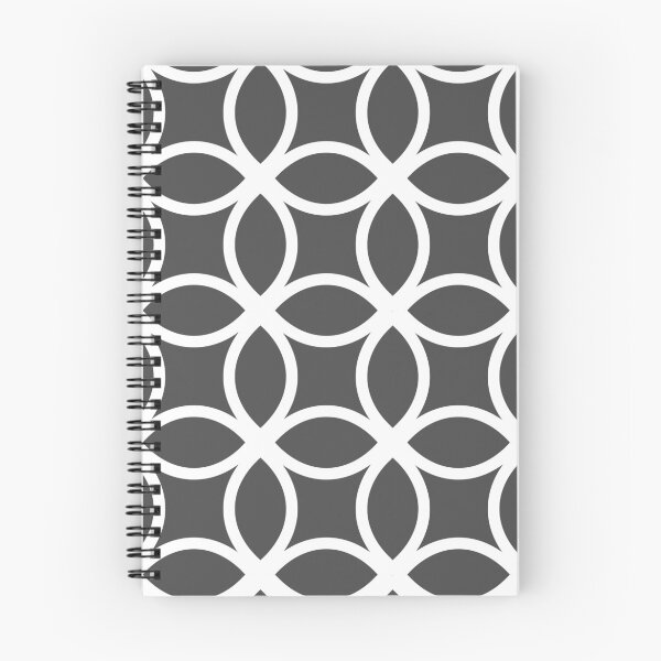 Item preview, Dark grey plain background and white art deco pattern designed and sold by Brontorino.