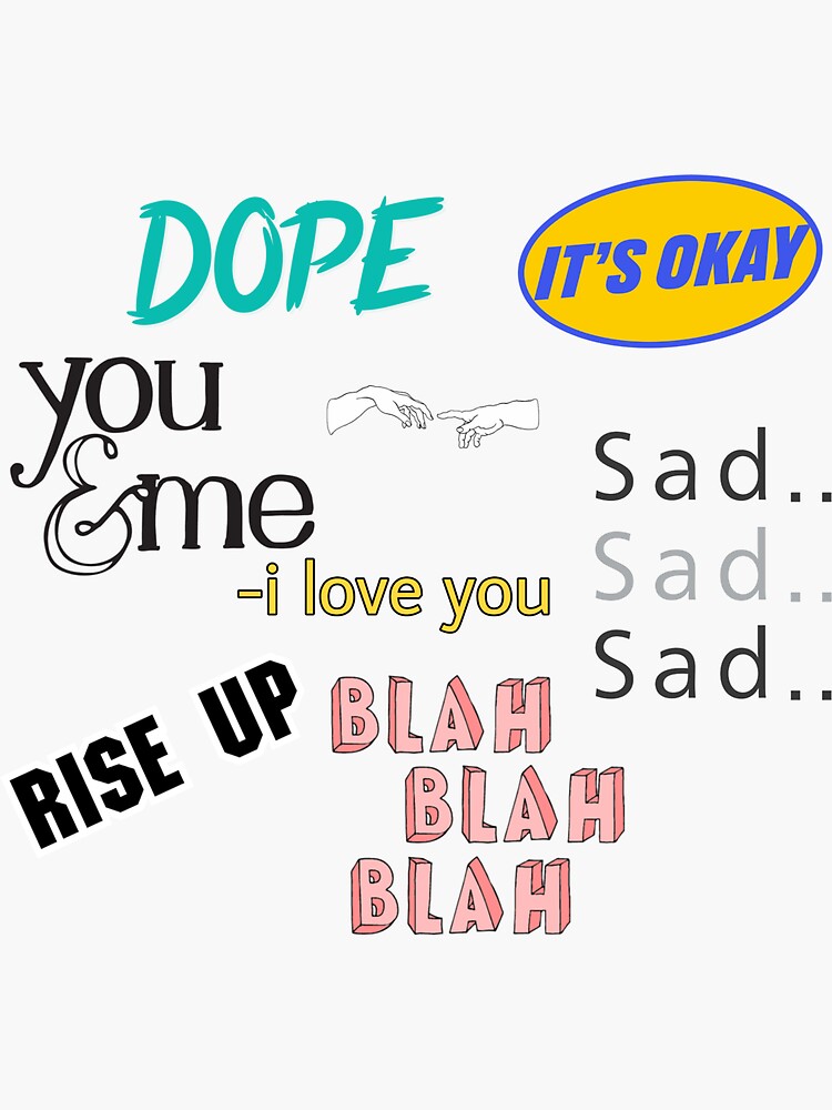 "Quotes Random Sticker pack" Sticker for Sale by shravanii Redbubble