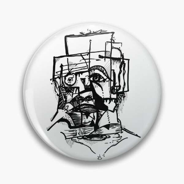 Item preview, Retrato experimental - Arte abstracto / Dibujo fineliner designed and sold by peter krcsmarik.
