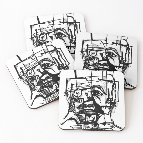 Item preview, Experimental Portrait - Abstract Art / Fineliner Drawing designed and sold by peter krcsmarik.