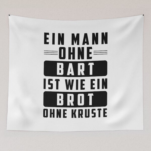 Item preview, A Man Without a Beard Is Like Bread Without a Crust White designed and sold by Tobias Langner.