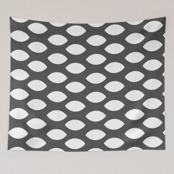 Item preview, Dark grey plain background and white art deco pattern designed and sold by Brontorino.