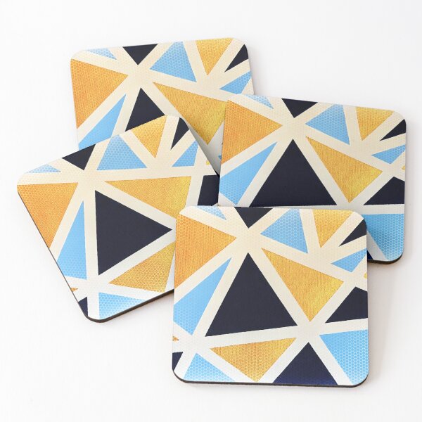 Item preview, Blue and Gold Metallic Painting designed and sold by MidnightInk Designs.